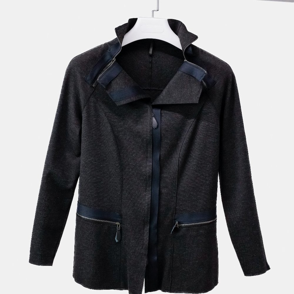 Annette Gortz Charcoal Pin Zip Jacket
